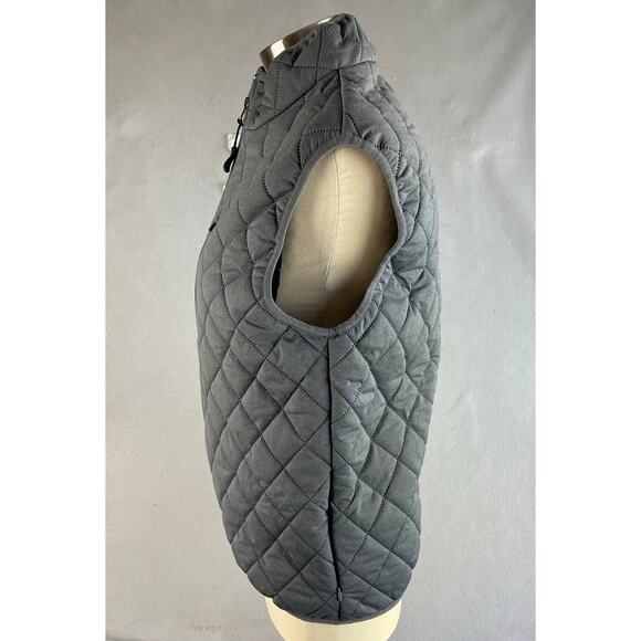 Haggar In Motion Womens Small Gray Outdoor Vest Full Zip Quilted Pockets - Picture 7 of 10